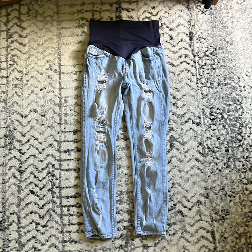 Pink Blush full panel maternity jeans